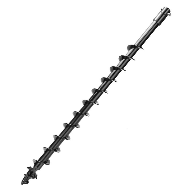 APLMAN Earth Auger Drill Bit,7/8" Shaft & 31â€ Length Augers for Gasoline Earth and Ice Auger Power Heads (2 Inch, Black Post Hole Digger) - Image 1